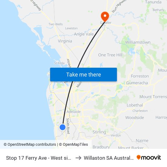 Stop 17 Ferry Ave - West side to Willaston SA Australia map