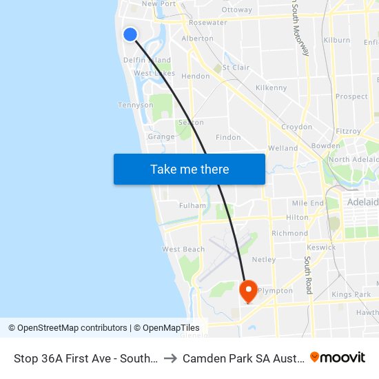 Stop 36A First Ave - South side to Camden Park SA Australia map