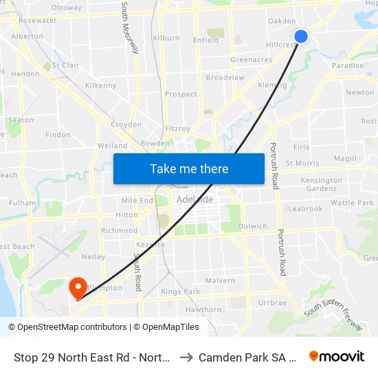 Stop 29 North East Rd - North West side to Camden Park SA Australia map