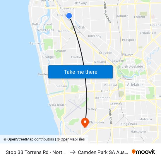 Stop 33 Torrens Rd - North side to Camden Park SA Australia map