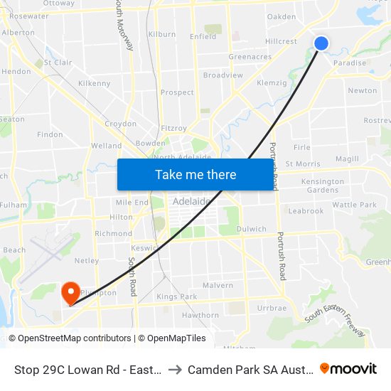 Stop 29C Lowan Rd - East side to Camden Park SA Australia map