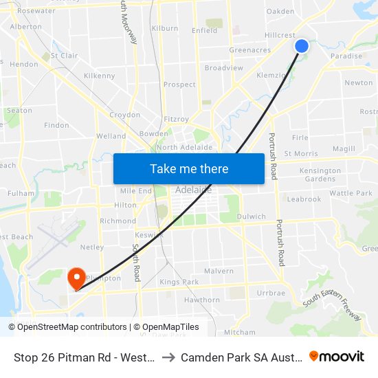 Stop 26 Pitman Rd - West side to Camden Park SA Australia map