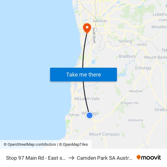 Stop 97 Main Rd - East side to Camden Park SA Australia map