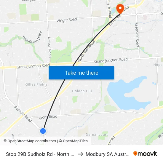 Stop 29B Sudholz Rd - North side to Modbury SA Australia map
