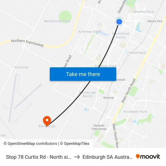 Stop 78 Curtis Rd - North side to Edinburgh SA Australia map