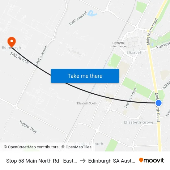 Stop 58 Main North Rd - East side to Edinburgh SA Australia map