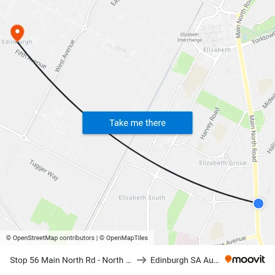 Stop 56 Main North Rd - North East side to Edinburgh SA Australia map