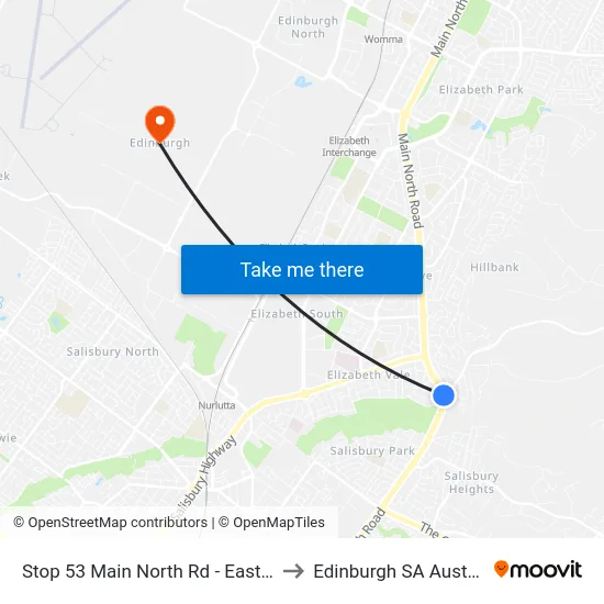 Stop 53 Main North Rd - East side to Edinburgh SA Australia map