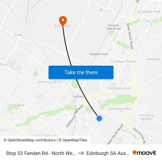 Stop 53 Fenden Rd - North West side to Edinburgh SA Australia map