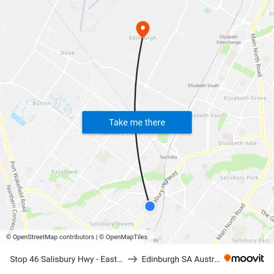 Stop 46 Salisbury Hwy - East side to Edinburgh SA Australia map