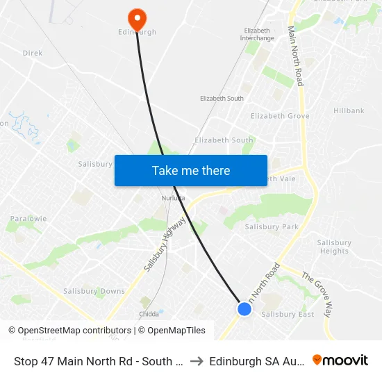 Stop 47 Main North Rd - South East side to Edinburgh SA Australia map