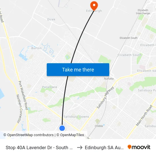 Stop 40A Lavender Dr - South East side to Edinburgh SA Australia map