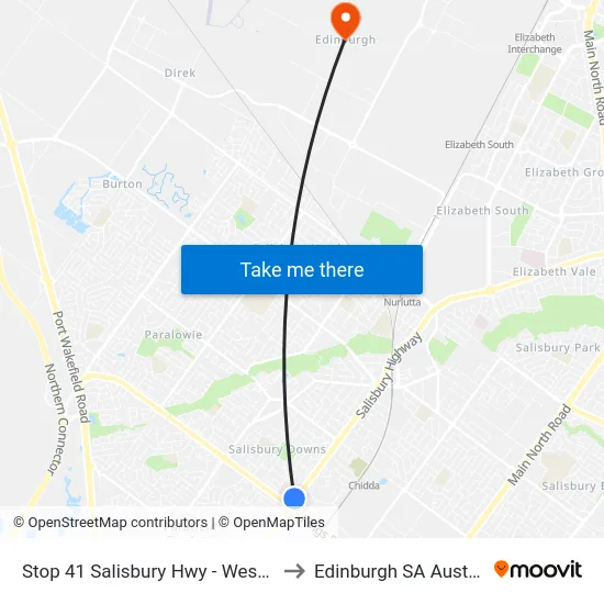 Stop 41 Salisbury Hwy - West side to Edinburgh SA Australia map
