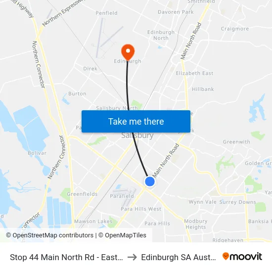 Stop 44 Main North Rd - East side to Edinburgh SA Australia map
