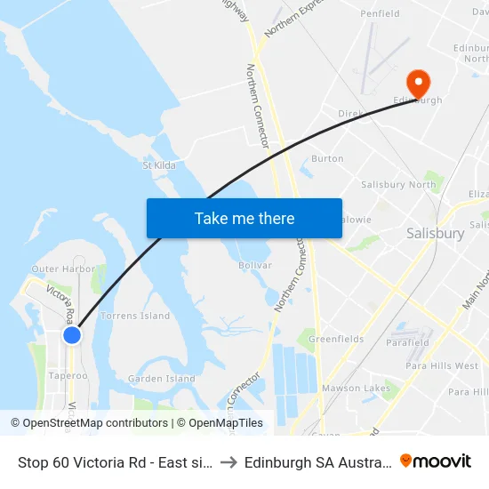 Stop 60 Victoria Rd - East side to Edinburgh SA Australia map