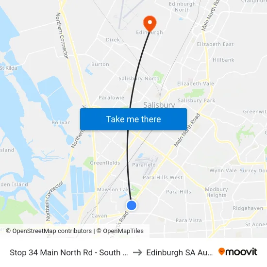 Stop 34 Main North Rd - South East side to Edinburgh SA Australia map