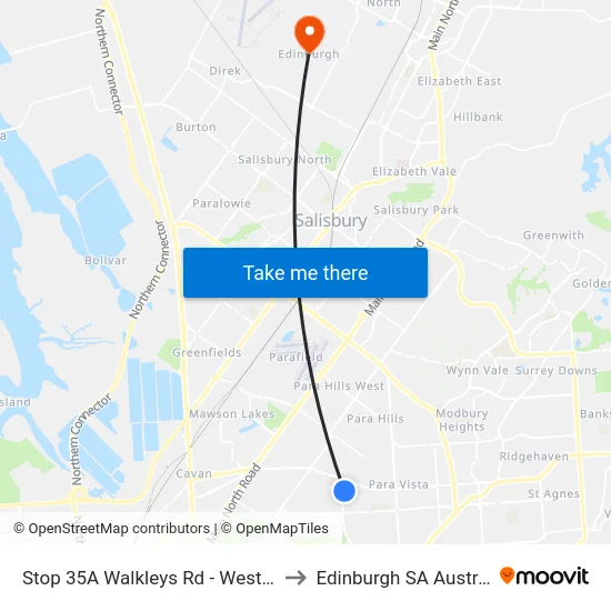 Stop 35A Walkleys Rd - West side to Edinburgh SA Australia map