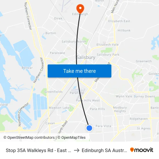 Stop 35A Walkleys Rd - East side to Edinburgh SA Australia map
