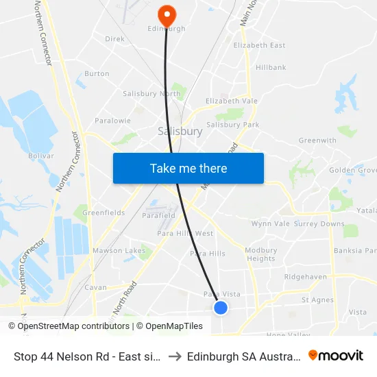 Stop 44 Nelson Rd - East side to Edinburgh SA Australia map