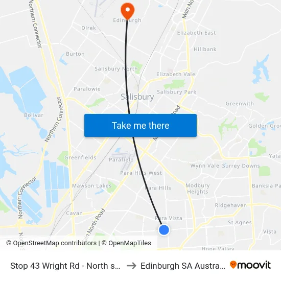 Stop 43 Wright Rd - North side to Edinburgh SA Australia map