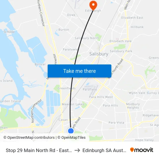 Stop 29 Main North Rd - East side to Edinburgh SA Australia map