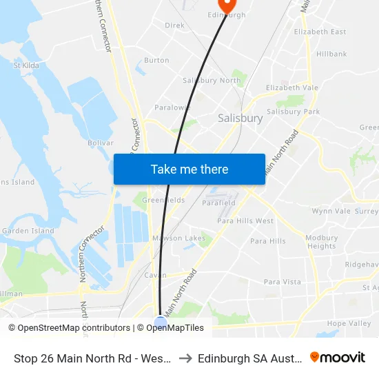 Stop 26 Main North Rd - West side to Edinburgh SA Australia map