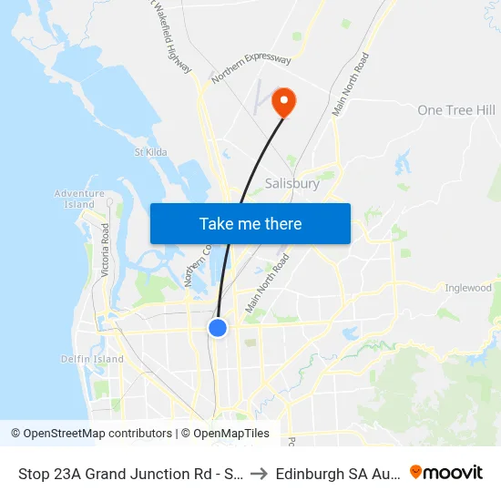 Stop 23A Grand Junction Rd - South side to Edinburgh SA Australia map