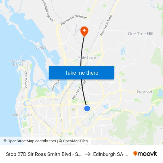 Stop 27D Sir Ross Smith Blvd - South East side to Edinburgh SA Australia map