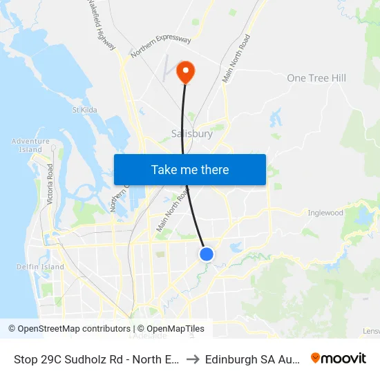 Stop 29C Sudholz Rd - North East side to Edinburgh SA Australia map