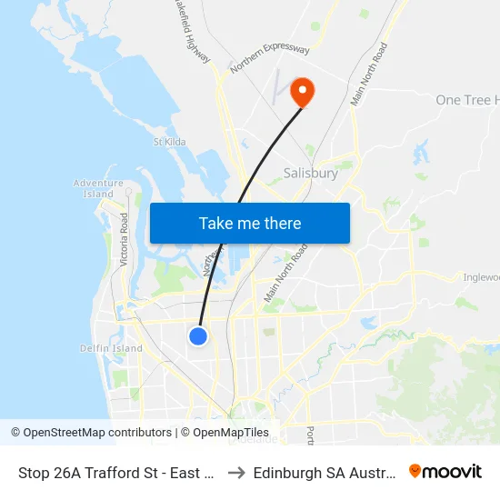 Stop 26A Trafford St - East side to Edinburgh SA Australia map