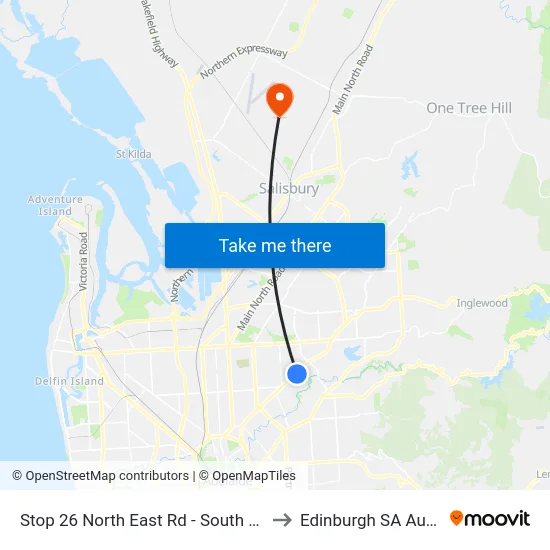 Stop 26 North East Rd - South East side to Edinburgh SA Australia map