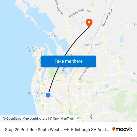 Stop 26 Port Rd - South West side to Edinburgh SA Australia map