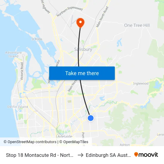 Stop 18 Montacute Rd - North side to Edinburgh SA Australia map