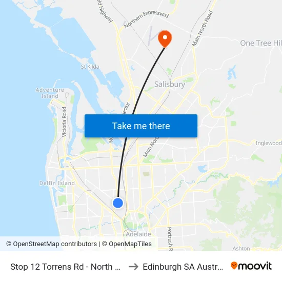Stop 12 Torrens Rd - North side to Edinburgh SA Australia map