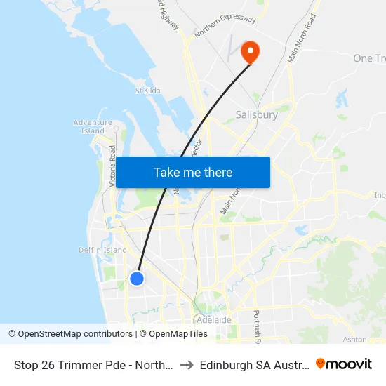 Stop 26 Trimmer Pde - North side to Edinburgh SA Australia map