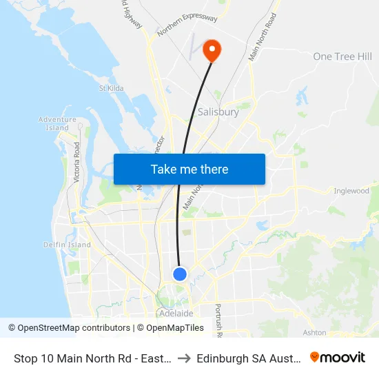 Stop 10 Main North Rd - East side to Edinburgh SA Australia map