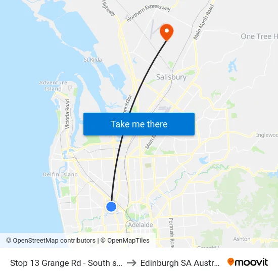 Stop 13 Grange Rd - South side to Edinburgh SA Australia map