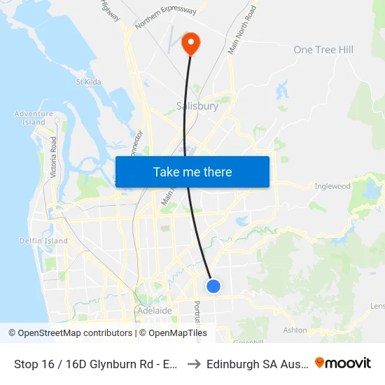 Stop 16 / 16D Glynburn Rd - East side to Edinburgh SA Australia map