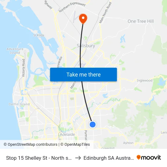 Stop 15 Shelley St - North side to Edinburgh SA Australia map
