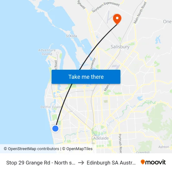 Stop 29 Grange Rd - North side to Edinburgh SA Australia map