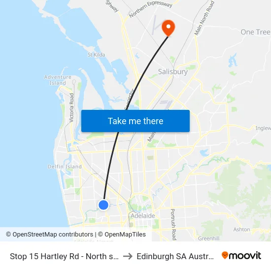 Stop 15 Hartley Rd - North side to Edinburgh SA Australia map
