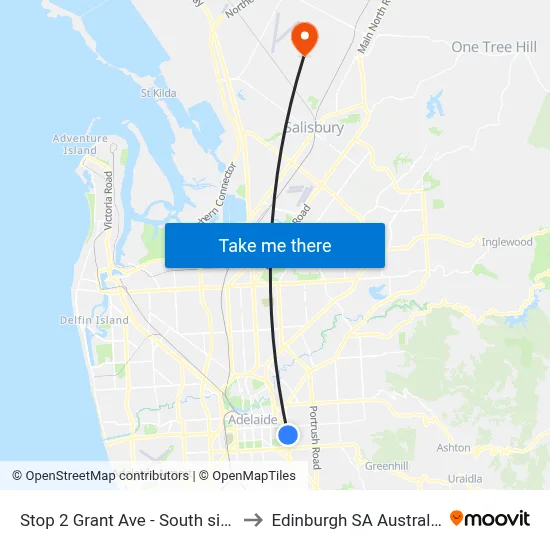 Stop 2 Grant Ave - South side to Edinburgh SA Australia map