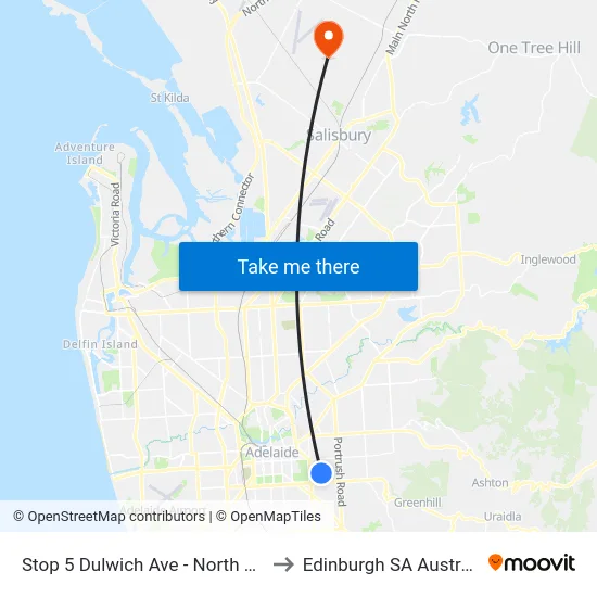 Stop 5 Dulwich Ave - North side to Edinburgh SA Australia map
