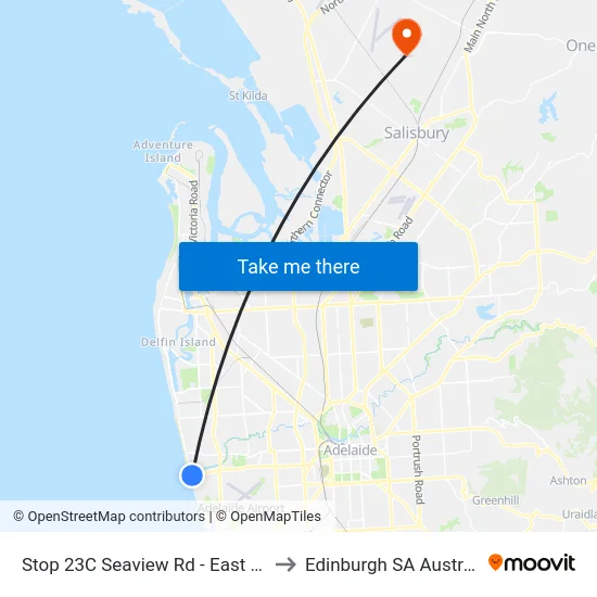 Stop 23C Seaview Rd - East side to Edinburgh SA Australia map