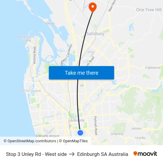 Stop 3 Unley Rd - West side to Edinburgh SA Australia map
