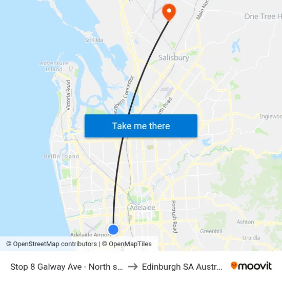 Stop 8 Galway Ave - North side to Edinburgh SA Australia map