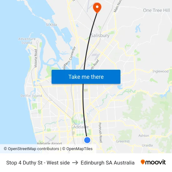 Stop 4 Duthy St - West side to Edinburgh SA Australia map