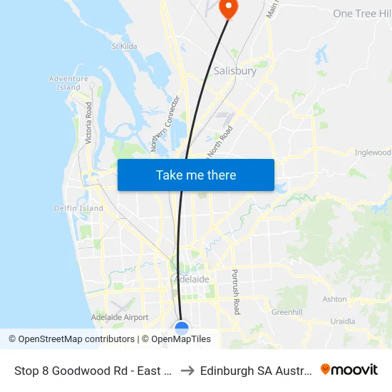 Stop 8 Goodwood Rd - East side to Edinburgh SA Australia map
