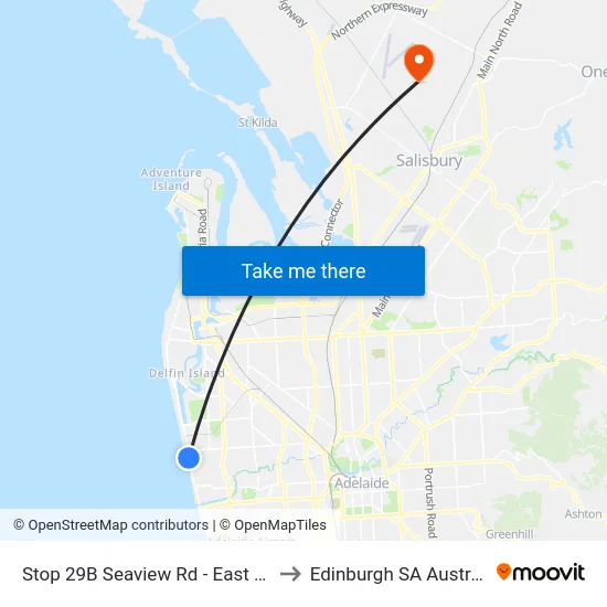 Stop 29B Seaview Rd - East side to Edinburgh SA Australia map