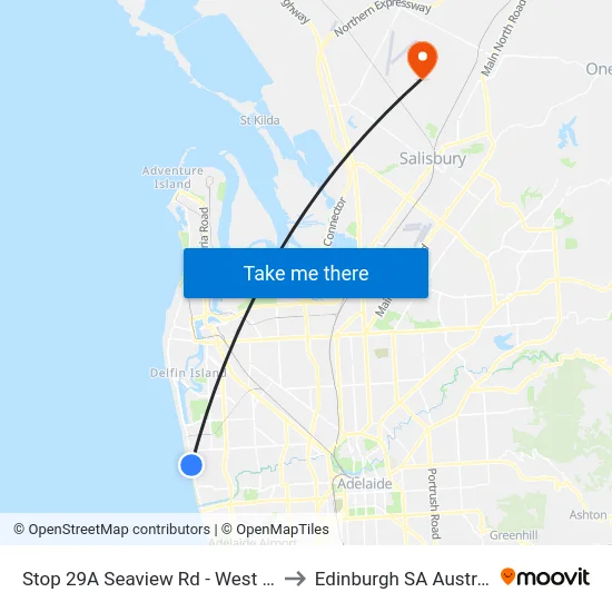 Stop 29A Seaview Rd - West side to Edinburgh SA Australia map
